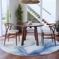 thumbnail image 3 of Round Rug 5Ft Washable Non-Slip, Blue Marble Circle Area Rugs for Living Room Bedroom, Gradual Modern Abstract Art Indoor Floor Mats Carpet Runner for Home Decor Aesthetic, 3 of 8