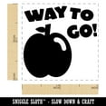 thumbnail image 2 of Way to Go with Apple Teacher Motivation Self-Inking Rubber Stamp Ink Stamper - Green Ink - Small 1 Inch, 2 of 7