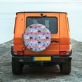 thumbnail image 6 of Yiaed Bees And Daisies Striped Print Tire Wheel Cover, Waterproof Spare Tire Cover Fit for Jeep, Truck,Trailer, RV, SUV, Camper and Most Vehicle-15 inch, 6 of 6