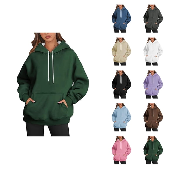 Women's Pullover Hoodie Fall Winter Trendy Hooded Sweatshirt with Pockets Hoody Top