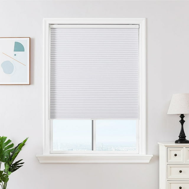 Persianas Joydeco sin taladrar, opacas, 48 x 91 cm, color blanco