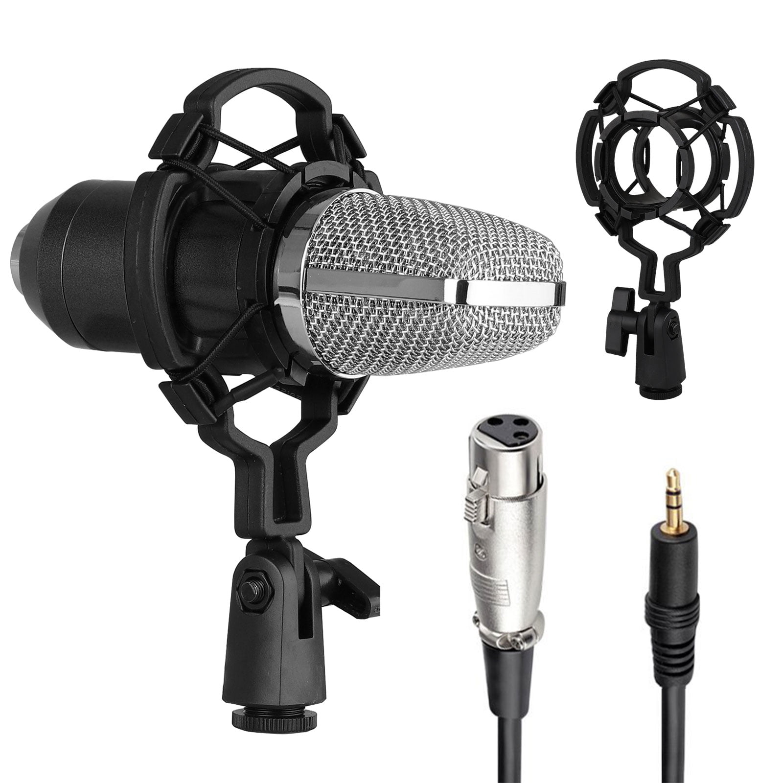 Condenser Microphone Bundle, EEEkit Mic Kit with AntiShock Mount, Metal Condenser Microphone
