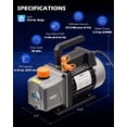 thumbnail image 4 of Kit de bomba de vacío AC Orion Motor Tech 1/3 hp 4 CFM con manómetro, 4 of 8