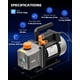 thumbnail image 4 of Kit de bomba de vacío AC Orion Motor Tech 1/3 hp 4 CFM con manómetro, 4 of 8