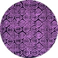thumbnail image 1 of Ahgly Company Indoor Round Abstract Purple Modern Area Rugs, 4' Round, 1 of 4