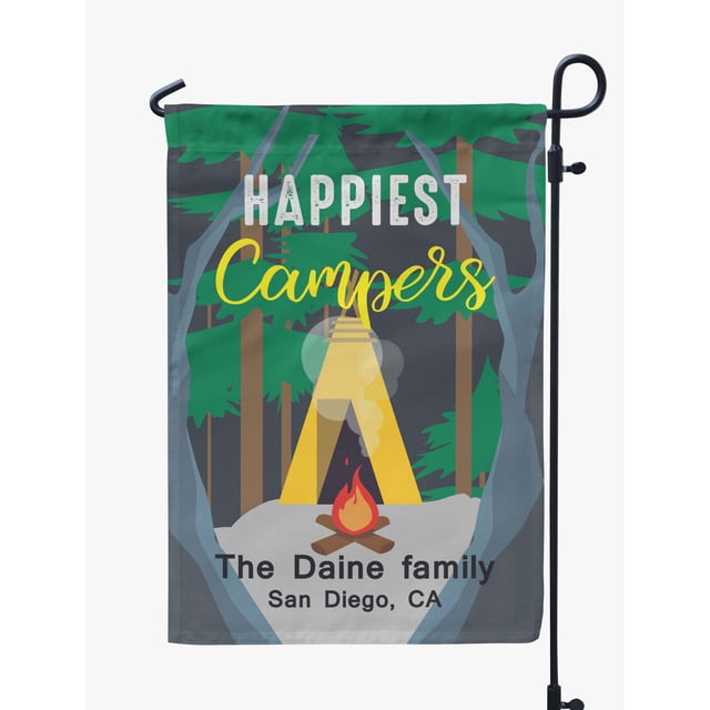 Printtoo Drapeau de Camping Multicolore Personnalisé pour Campeurs Double Face