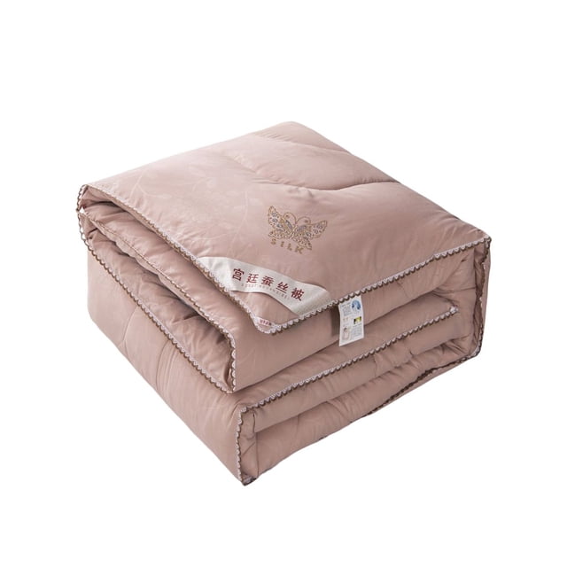 facefd Couverture d'Été Portable en Coton Uni, Rose Camée Brun