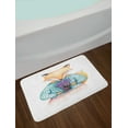 thumbnail image 2 of Cartoon Bath Mat, Fox Lavender Bouquet Scent Calming Drawing Plain Background, Plush Bathroom Decor Mat with Non Slip Backing, 29.5" X 17.5", Beige Blue Violet, by Ambesonne, 2 of 2