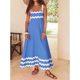 thumbnail image 2 of Biezeib Women's Ric Rac Tank Dress A-Line Square Neck Backless Sleeveless Long Dress for Party Club, 2 of 6
