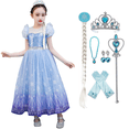 thumbnail image 1 of Robe de Costume Princess pour Filles - Déguisement de Fête d'Anniversaire de Luxe à Paillettes pour Filles de 2 à 10 Ans avec de Riches Accessoires, 1 of 6