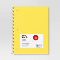 Wide Rule Spiral Notebook Yellow -