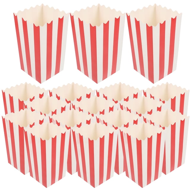 25 cajas pequeñas de palomitas para fiestas, pollo y papas fritas, bolsas de papel para bocadillos, palomitas, dulces, noches de cine y eventos