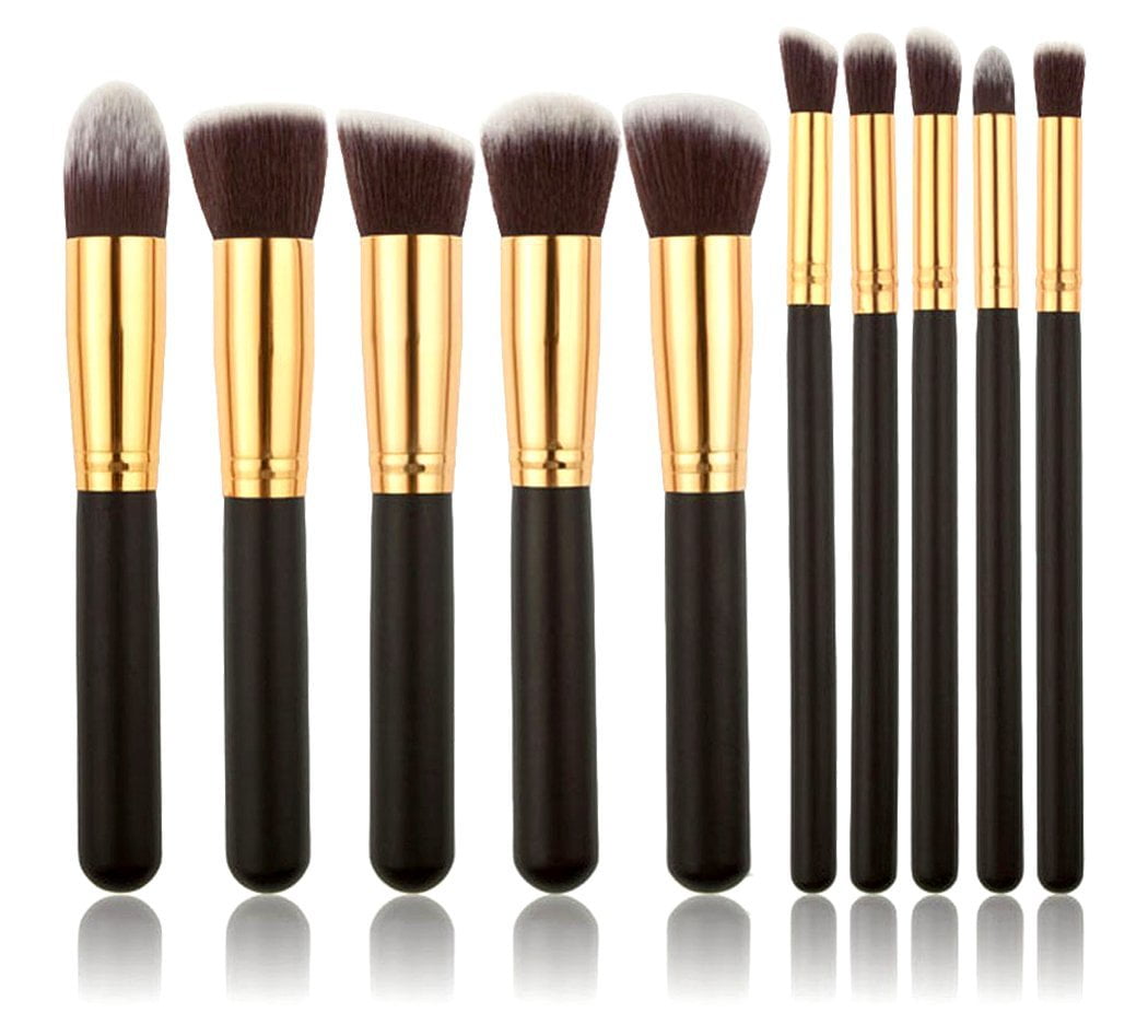 Makeup Brushes Set Foundation Brush Blending Face Powder Blush Concealers Eye Shadows Brushes Kit 10pcs
