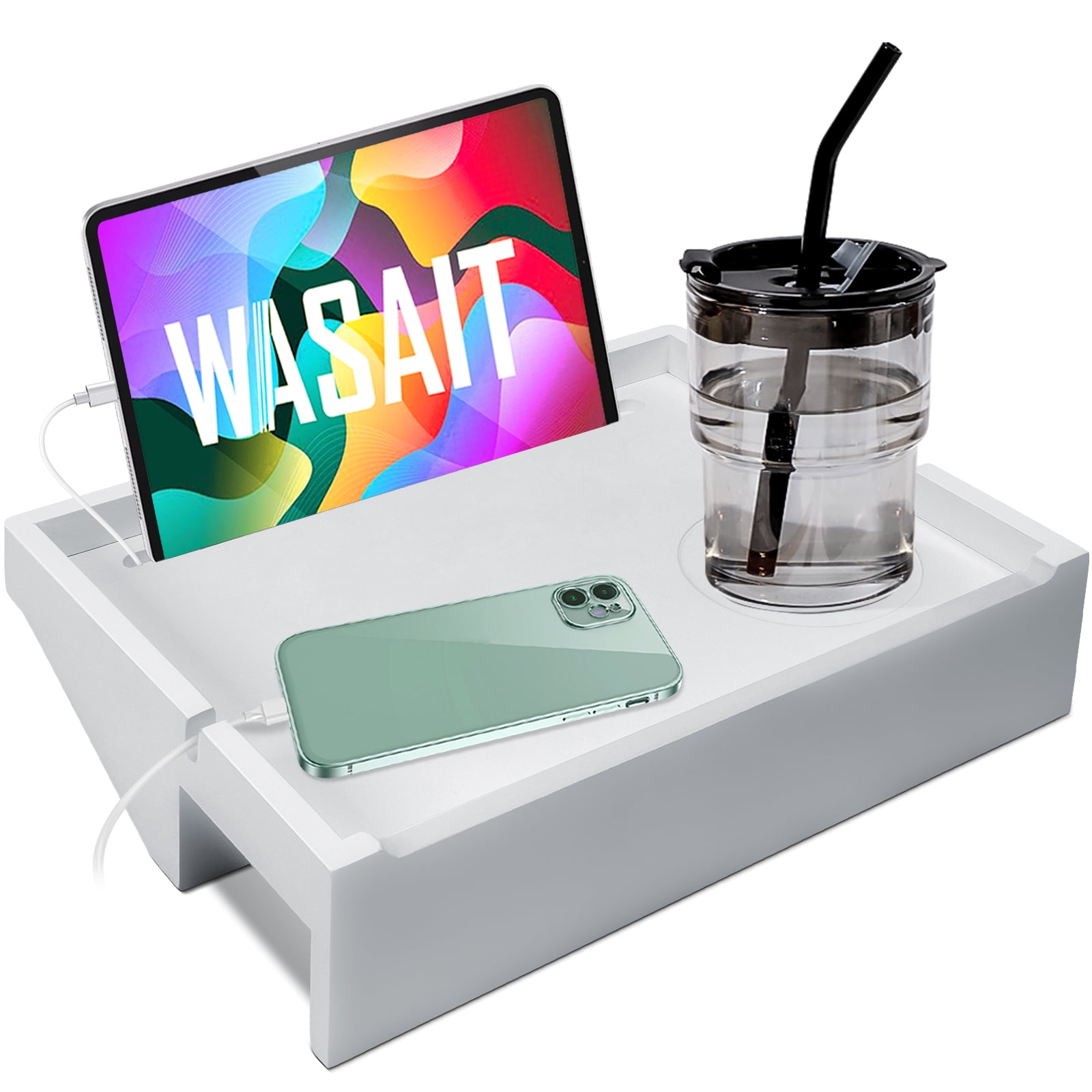 Soontrans Bedside Shelf for Bed, Bamboo Bunk Bed Shelf for Top Bunk