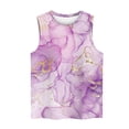 thumbnail image 3 of Jewelreauty Casual Tank Tops for Women Sleeveless High Neck Print Tunic Shirts Summer Loose Going Out Tee (S, Purple), 3 of 4