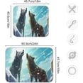 thumbnail image 3 of FREEAMG Wolves in The Snow Dish Drying Mat for Kitchen, 16 x 18 Inch Microfiber Absorbent Dish Drying Pad, Machine Washable Kitchen Counter Protect Mats, 3 of 7