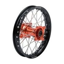 Tusk Impact Complete Wheel - Rear 14 x 1.60 Black Rim/Silver Spoke/Orange Hub For KTM 85 SX 17/14 2012-2020