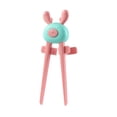thumbnail image 2 of Walbest 1 Pair of Finger Chopsticks Cartoon Shape Hold Comfortably Plastic Lazy Assistant Easy Carry Snack Chopsticks, 2 of 7