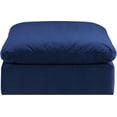 thumbnail image 3 of Meridian Furniture Comfy Navy Velvet Ottoman, 3 of 5