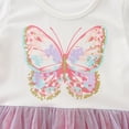thumbnail image 2 of ENFLASH Toddler Tutu Dress Little Girls Fluffy Summer Dresses Casual Butterfly Tulle Sundress for Kids 2-7Y, 2 of 7