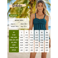 thumbnail image 3 of DOKOTOO Womens Swimsuits Ruched Padded Tankini Set Solid Swim Top and Bottoms Bathing Suit Green XL 16-18, 3 of 8