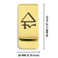 thumbnail image 2 of Stainless Steel Sulfur Alchemy Symbol Classic Slim Money Clip Credit Card Holder, 2 of 2