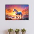 thumbnail image 3 of Pintura de diamante 5D DIY con taladro redondo completo, decoración de unicornio de jardín de fantasía, 60x40cm JShteea El nuevo, 3 of 9