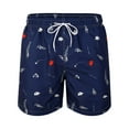 thumbnail image 6 of kamemir Men Swim Trunks with Compression Liner 9 Inch Long Board Shorts(Dark Blue,M), 6 of 6