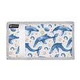 thumbnail image 2 of JIALIOU Nylon Trifold Card Wallet with ID Window Zipper Pocket for Men Women Teen Blue Whales Seashells Stars, 2 of 7