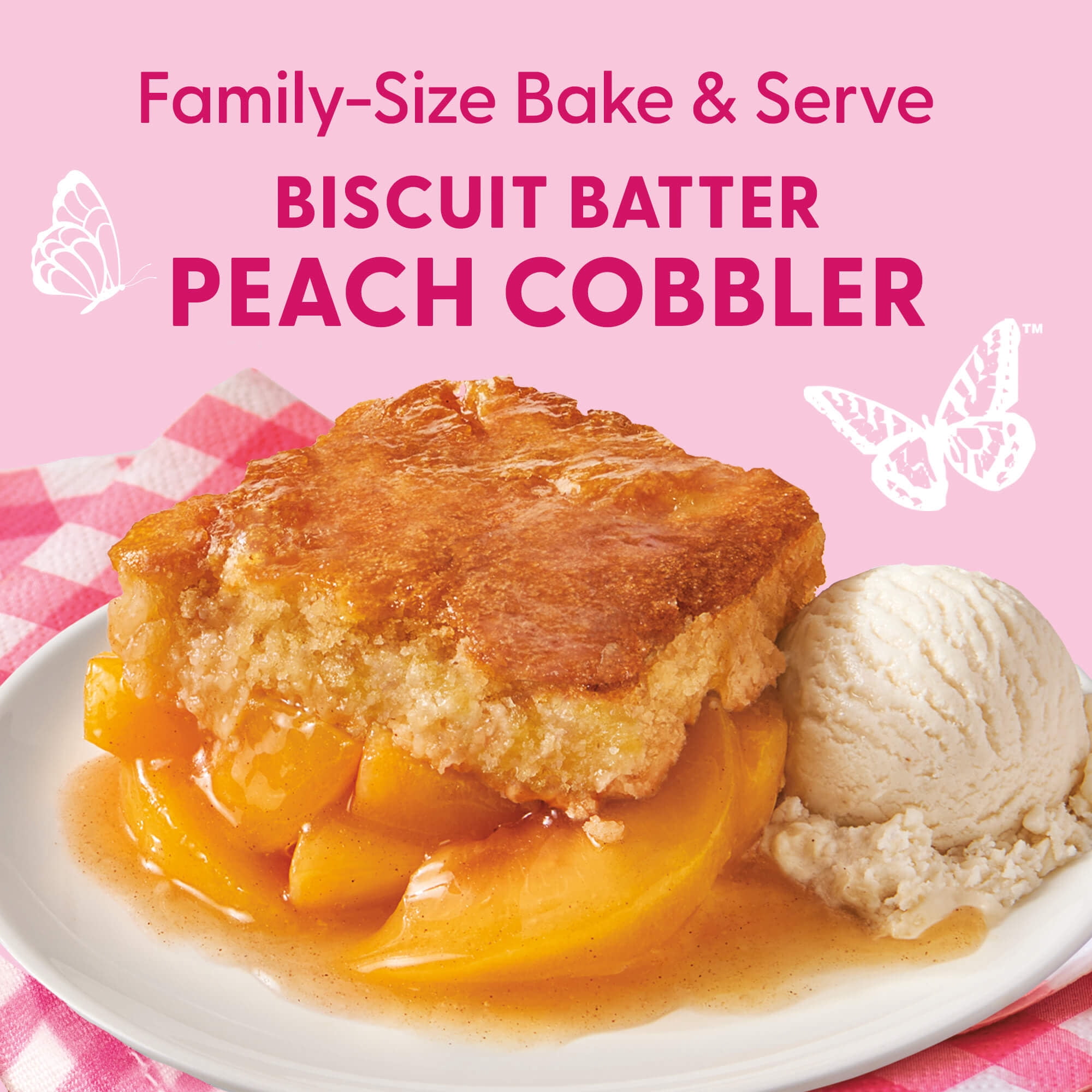 Dolly Parton's Biscuit Batter Peach Cobbler Family Size Frozen Dessert, 32 oz. (frozen)