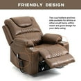 thumbnail image 6 of LITVZ 180 Degrees Lay Flat Lift Recliner with Massage and Heat, Cup Holder, 400 lb Capacity Recliner for Big and Tall Men, Lazyboy Sleeping, 6 of 10