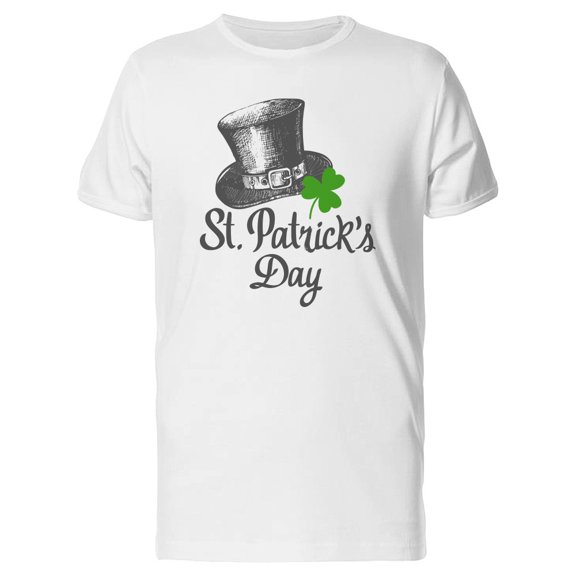 Cylinder Top Hat. Patricks Day T-Shirt Men -Image by Shutterstock, Male Medium