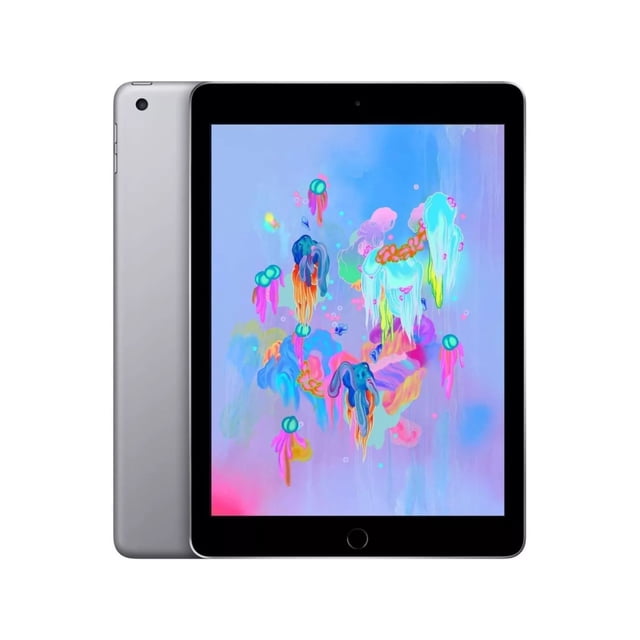 Reacondicionado Apple iPad 6th Gen A1954 (WiFi + Cellular Desbloqueado) 128GB Gris Espacial (Grado A+)