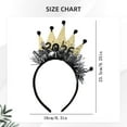 thumbnail image 3 of 2026 Happy New Year Headbands Gold Crown Glitter Hair Accessories for family, 3 of 4