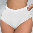 thumbnail image 4 of Bigersell Underwear for Women Clearance High Waisted Underwear Bikini Panty Style P-1428 Polyester Bikini Panties Ladies Thong Underwear Briefs High Waist Women's Panties White L, 4 of 6