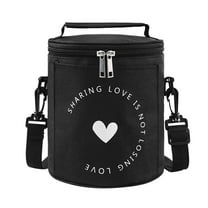 Huayishang Lunch Box for Women Enjoy Cate Cartoon Insulation Bag Simple Fabric Waterproof Lunch Box Bag Insulation Bag Lunch Bag Small, Kitchen Essentials Clearance Sale Black