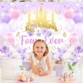 thumbnail image 6 of 10x7ft Four Ever a Princess Backdrop Princess 4th Birthday Backdrop 4 Year Old Girl Birthday Party Decorations Photo Booth Props, 6 of 9