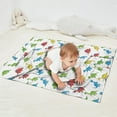 thumbnail image 2 of White Cartoon Dinosaurs Pattern Blanket,Comfortable Soft Flannel Throw Blanket,All Season,Warm Lightweight Blankets for Sofa Bed Couch Living Room Chair,30"x40", 2 of 4
