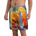 thumbnail image 2 of KLL Refreshing Fruit Infused Drinks Men's Casual Summer Beach Shorts Hawaiian Shorts with Pockets-XX-Large, 2 of 5