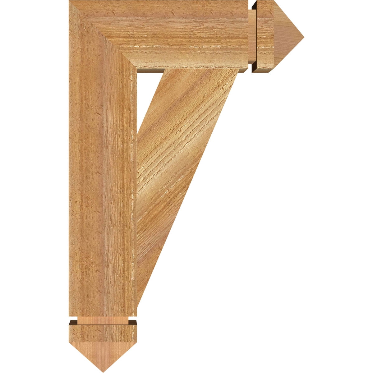 Ekena Millwork 4"W x 14"D x 22"H Traditional Arts & Crafts Rough Sawn Bracket, Western Red Cedar