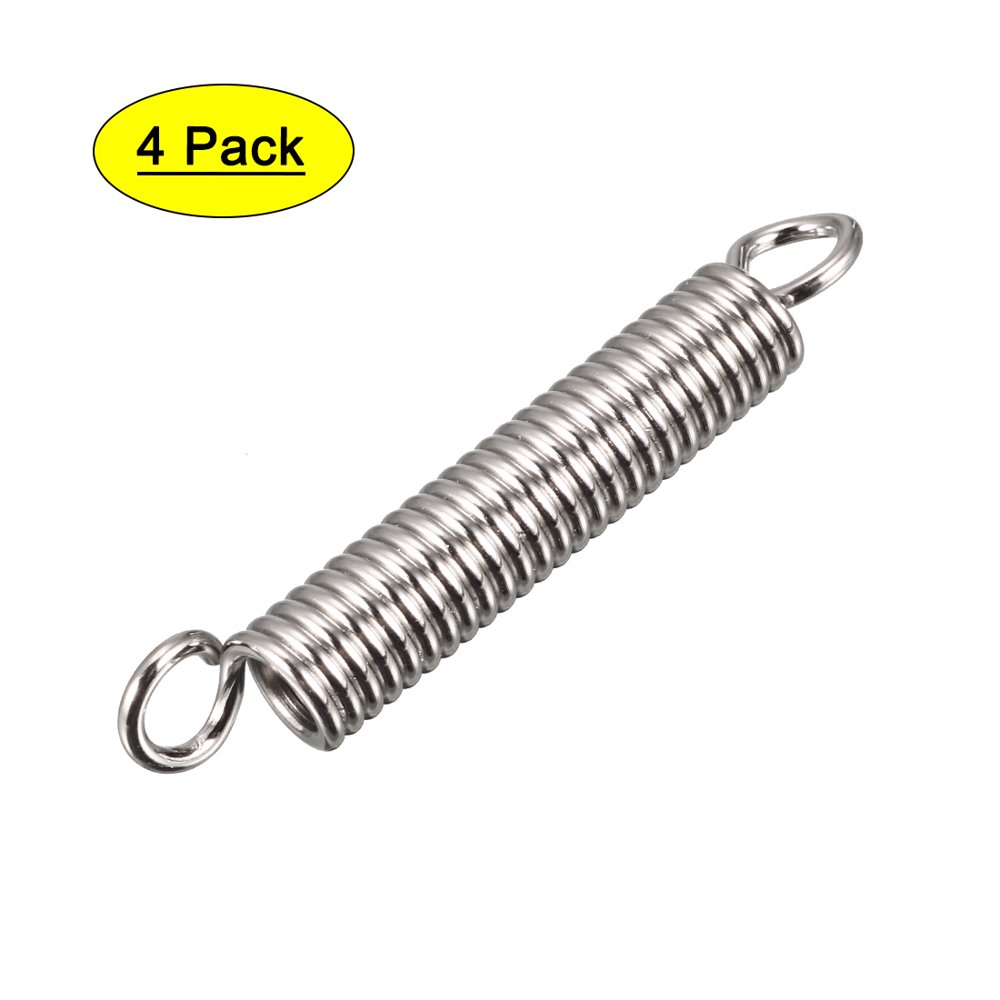 1.4mmx8mmx52mm Metal Double Hooks Compression Tension Springs 4pcs