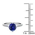 thumbnail image 2 of AoneJewelry 10K (Rose, White, Yellow) Round Shape Tanzanite and Diamond Cathederal Style Ring with 1 Cttw (I-J, I1-I2) Sold, 2 of 5