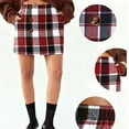 thumbnail image 3 of Antinious Winter Skirts for Women,Skirts for Women Trendy,Plaid Skirts for Women Casual Warm Corduroy Skirt,Red,XXL, 3 of 5