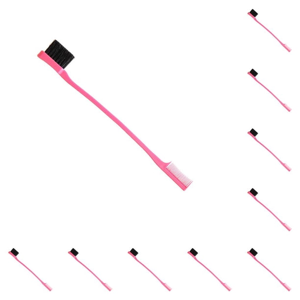 Injueey Edge Brush Teasing Hairbrush Peine de pelo multifuncional Accesorios de peluquería Suministros de aseo para Home Salon blanco blanco 10Conjunto
