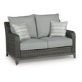 thumbnail image 6 of Bowery Hill Modern Outdoor Fabric Loveseat with Cushion in Gray, 6 of 7