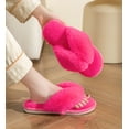 thumbnail image 6 of Onmygogo Fuzzy Indoor Flip-flop Slippers for Women Open Toe with Memory Foam, Soft Faux Fur Nonslip House Slippers(Rose,S), 6 of 8