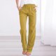 thumbnail image 2 of Pantalones elásticos de pierna recta para mujer - Cintura con cordón de algodón - Casual de cintura alta - Terciopelo dorado - Tallas S-XXL - Todas las estaciones, 2 of 5