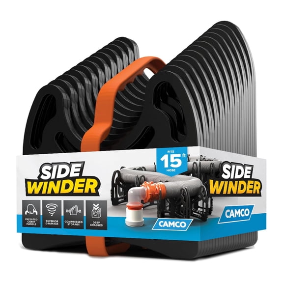 Camco Sidewinder 15' RV Sewer Hose Support, Gravity Flow Tool for Sewer Drainage
