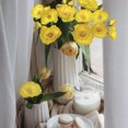 thumbnail image 3 of Artificial Flowers 5Pcs Poppies Flowers Artificial Silk Flowers for Home Office Wedding Outdoor Decor (Yellow), 3 of 5