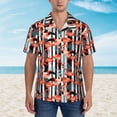 thumbnail image 4 of Daiia Cool Flamingo Hawaiian Shirt for Men Gentle Cotton Regular Short Sleeve Casual-Large, 4 of 9